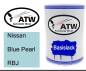 Preview: Nissan, Blue Pearl, RBJ: 500ml Lackdose, von ATW Autoteile West.